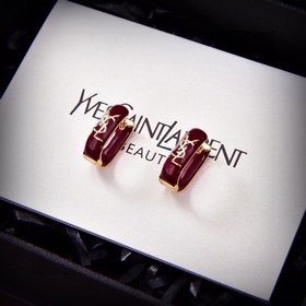 YSL Saint Laurent буквальные серьгиз оригинального латунного мате
