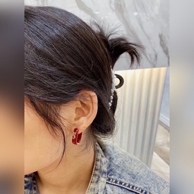 YSL Saint Laurent буквальные серьгиз оригинального латунного мате