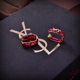 YSL Saint Laurent буквальные серьгиз оригинального латунного мате
