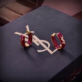 YSL Saint Laurent буквальные серьгиз оригинального латунного мате