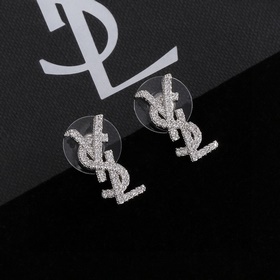 YSL Saint Laurent серьги-гвоздикиз оригинального латунного матери