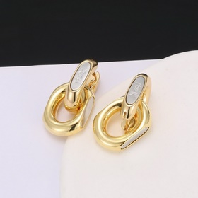 Золотые серьги Saint Laurent YSL — классическая роскошь, модный и