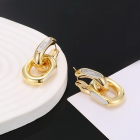 Золотые серьги Saint Laurent YSL — классическая роскошь, модный и