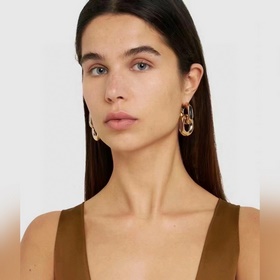 Золотые серьги Saint Laurent YSL — классическая роскошь, модный и