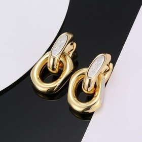 Золотые серьги Saint Laurent YSL — классическая роскошь, модный и