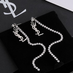 YSL Saint Laurent серьги-гвоздикиз оригинального латунного матери