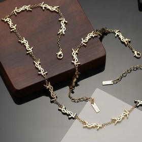 YSL Saint Laurent ожерелье-браслет из оригинального латунного мат