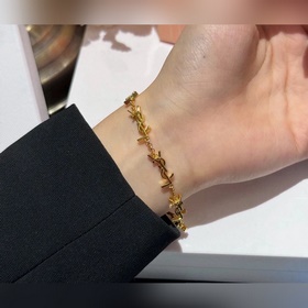 YSL Saint Laurent ожерелье-браслет из оригинального латунного мат