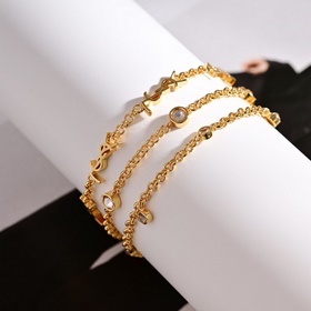 YSL Saint Laurent буквальные серьгиз оригинального латунного мате