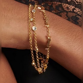 YSL Saint Laurent буквальные серьгиз оригинального латунного мате