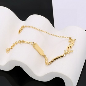 YSL Saint Laurent браслет из оригинального латунного материала. К