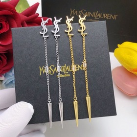 Сережки с кисточками Saint Laurent с подвеской в форме пули