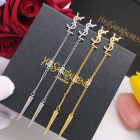 Сережки с кисточками Saint Laurent с подвеской в форме пули