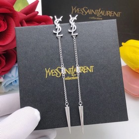 Сережки с кисточками Saint Laurent с подвеской в форме пули