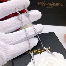 Сережки с кисточками Saint Laurent с подвеской в форме пули