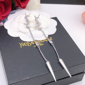 Сережки с кисточками Saint Laurent с подвеской в форме пули