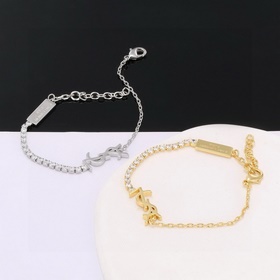 YSL Saint Laurent браслет из оригинального латунного материала. К