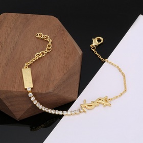 YSL Saint Laurent браслет из оригинального латунного материала. К