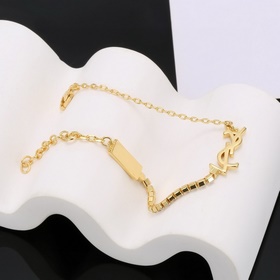 YSL Saint Laurent браслет из оригинального латунного материала. К