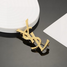 YSL Saint Laurent брошь из оригинального латунного материала. Ком