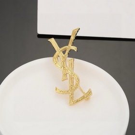 YSL Saint Laurent брошь из оригинального латунного материала. Ком