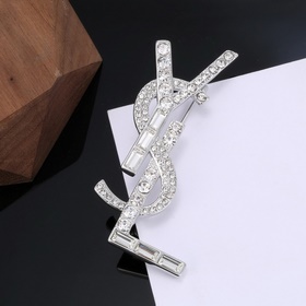 Брошь Saint Laurent YSL. Классическая роскошь. Модная и универсал