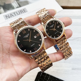 Часы Longines для пар, оригинальные импортные кварцевые механизмы