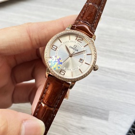 Женские часы Omega с импортным кварцевым механизмом, корпус из не