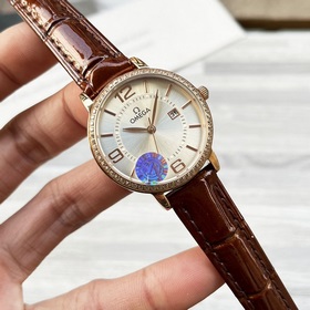 Женские часы Omega с импортным кварцевым механизмом, корпус из не
