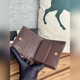 Новинка 2025 года от Chanel Короткий кошелек, складной пополам, 