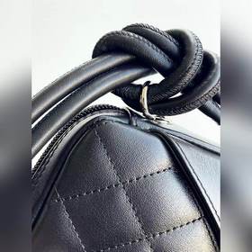Chanel Kangpeng серия черная сумка под мышку с черным лаковым пок