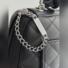 Chanel Kangpeng серия черная сумка под мышку с черным лаковым пок