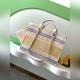 Chanel 25c ранневесенняя пляжная сумка, желтая Очень подходит для