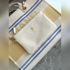 Chanel 25c ранневесенняя пляжная сумка, желтая Очень подходит для