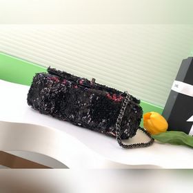 24S, моя любимая сумка с черно-зелено-красно-розовыми блестками б