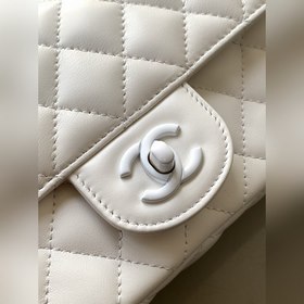 5243 Маленькая сумка Chanel с ручкой! Сумка с клапаном из кожи яг
