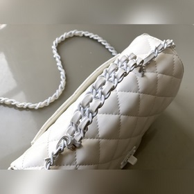 5243 Маленькая сумка Chanel с ручкой! Сумка с клапаном из кожи яг