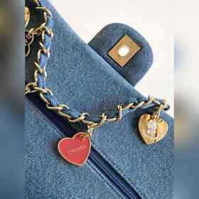 Chanel, ограниченная серия, подержанная, с эмблемой, джинсовая В