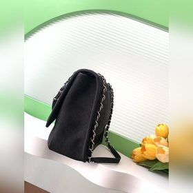 Chanel черно-серебряная сумка с двумя карманами Долгожданная сумк