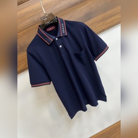 Gucci 25S весенняя новинка. Футболка с воротником Gucci с коротки