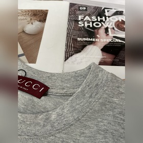 Gucci Коллекция Нового года с изображением змеи на коротком рукав