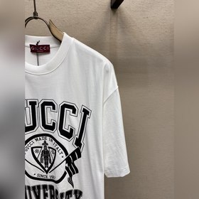 Gucci, весенне-летняя новинка, футболка из 100% хлопка с логотипо