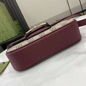 Новинка Мини-сумка через плечо из серии Gucci Horsebit 1955 В рек