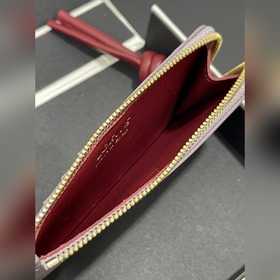 Маленький кожаный чехол с застежкой-молнией из гладкой кожи наппа