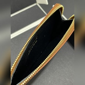 Маленький кожаный чехол с застежкой-молнией из гладкой кожи наппа