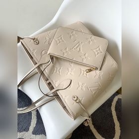 Высококачественная сумка Neverfull среднего размера из натурально