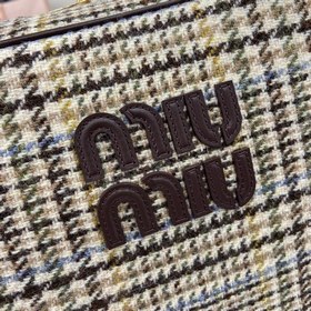 Новая модель Оригинальный шерстяной портфель MIU с узором «пестры