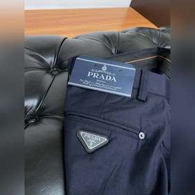 Prada 2025 весна-лето, новые модели, брюки для отдыха, чистый и ч