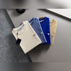 Prada 2025ss новейшая модель короткорукавной футболки, оригинальн