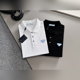 Мужская модная рубашка-поло с воротником от Prada, поставлена из 